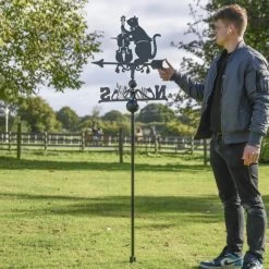 Cat & Fiddle Nursery Rhyme Free Standing Weathervane -Garden Supply Discount Store ukbicf078 freestanding cat fiddle weathervane 2