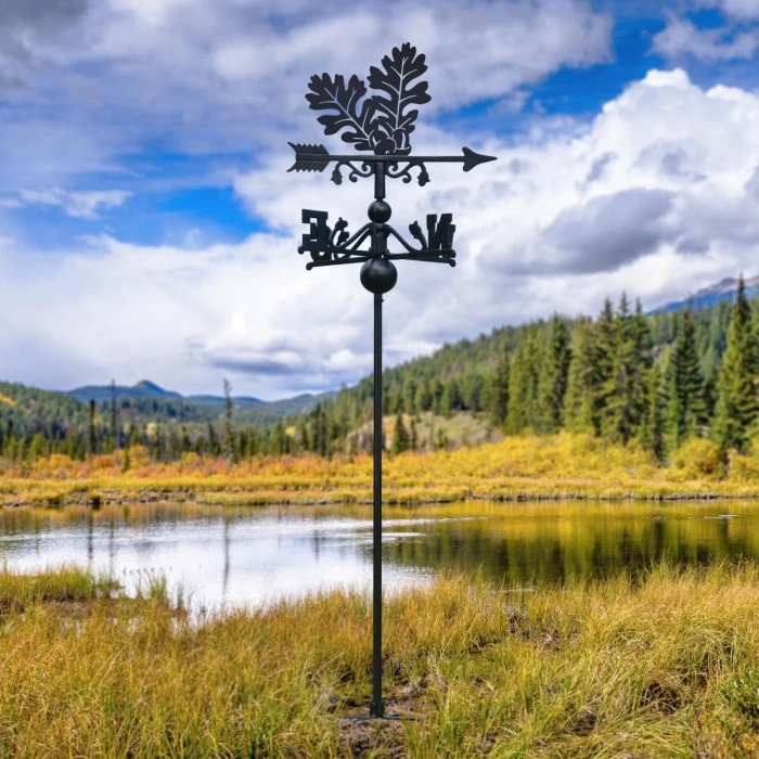 Oak Leaves Free Standing Weathervane
