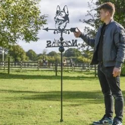 German Shepherd Face Free Standing Weathervane -Garden Supply Discount Store ukbicf360 freestanding german shepherd face weathervane 2