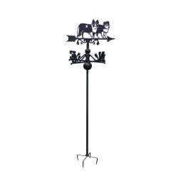 Two Border Collies Free Standing Weathervane -Garden Supply Discount Store ukbicf382 freestanding two border collie weathervane 1