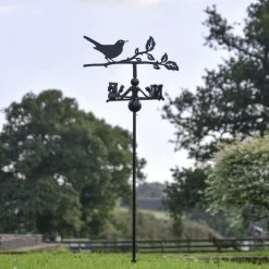 Blackbird Free Standing Weathervane -Garden Supply Discount Store ukbicfbrd0004 freestanding blackbird weathervane bcmw 1