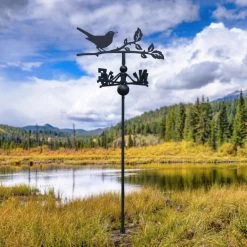 Blackbird Free Standing Weathervane -Garden Supply Discount Store ukbicfbrd0004 freestanding blackbird weathervane bcmw 3