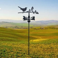 Blackbird Free Standing Weathervane -Garden Supply Discount Store ukbicfbrd0004 freestanding blackbird weathervane bcmw 4