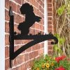 Bichon Frise Dog Iron Hanging Basket Bracket -Garden Supply Discount Store ukbra133 bichon frise dog hanging basket bracket bcmw 1