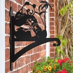 Panda Iron Hanging Basket Bracket -Garden Supply Discount Store ukbra169 panda hanging basket bracket bcmw 1