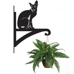Sphynx Cat Iron Hanging Basket Bracket -Garden Supply Discount Store ukbra352 sphynx cat hanging basket bracket 2 1
