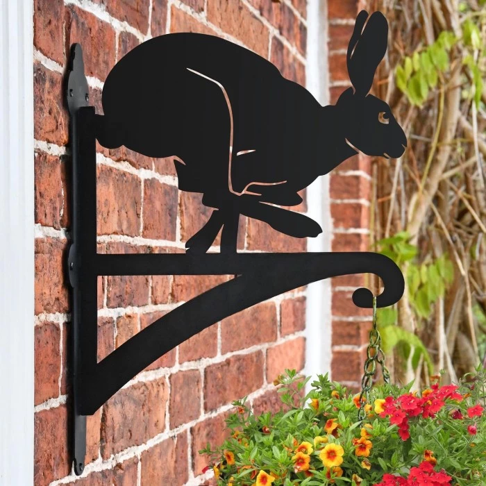 Running Hare Iron Hanging Basket Bracket - Image 3