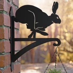 Running Hare Iron Hanging Basket Bracket -Garden Supply Discount Store ukbra353 running hare hanging basket bracket bcmw 2