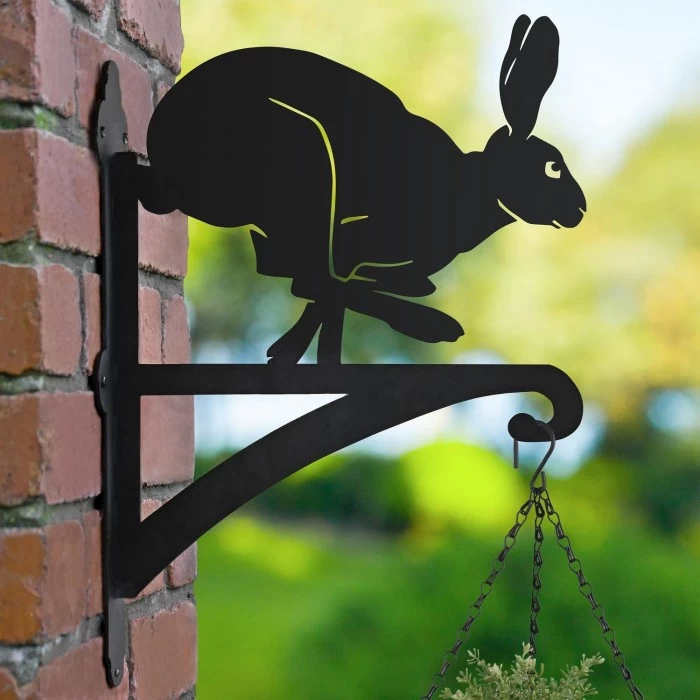 Running Hare Iron Hanging Basket Bracket