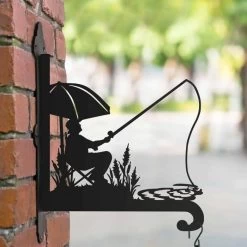 Steel Fisherman Hanging Basket Bracket
