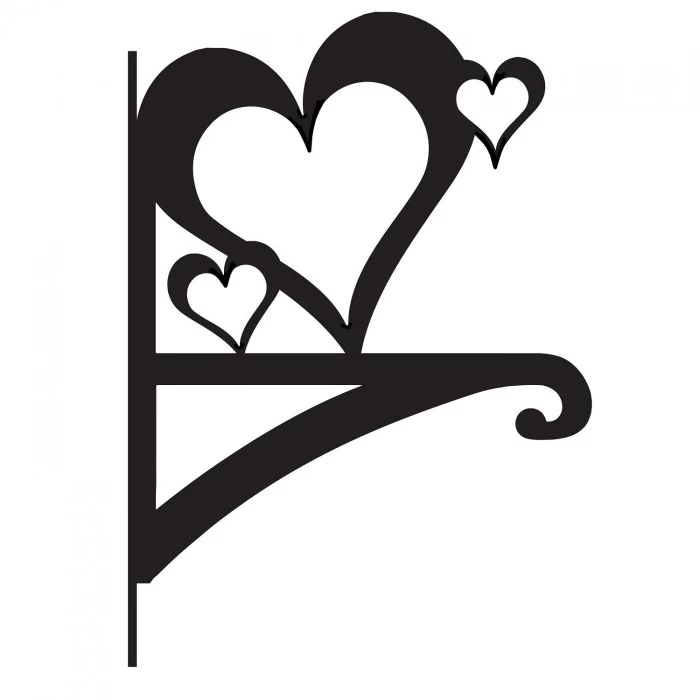 Love Heart Iron Hanging Basket Bracket 9 Love Heart Iron Hanging Basket Bracket - Image 7