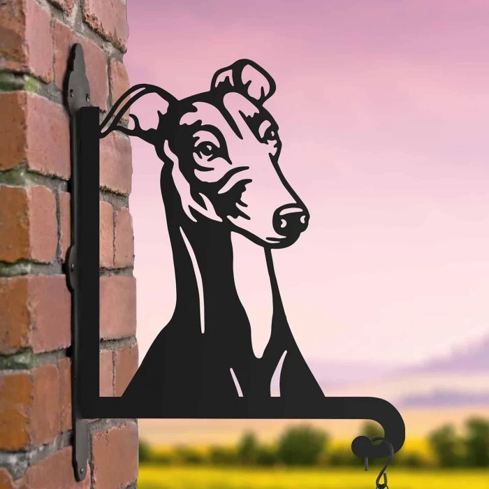 Steel Greyhound Head Hanging Basket Bracket 6 Steel Greyhound Head Hanging Basket Bracket - Image 4