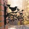 Blackbird & Branches Iron Hanging Basket Bracket -Garden Supply Discount Store ukbrabrd0004 blackbird hanging basket bracket bcmw 2
