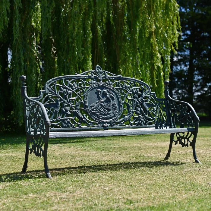 "Artemis" Large Ornate & Rustic Iron Bench 3 "Artemis" Large Ornate & Rustic Iron Bench