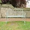 Scroll Button Two Seater Metal Bench -Garden Supply Discount Store ukdi2864 4