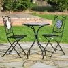 "Moroccan Mosaic" Wrought Iron Garden Table & Two Chairs Set -Garden Supply Discount Store ukdi2995 1