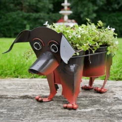 Dachshund Double Planter