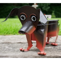 Dachshund Double Planter -Garden Supply Discount Store ukdi3010 2
