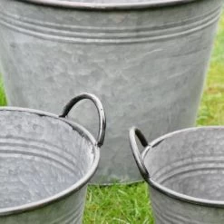 Metal Planter Pots - Set Of 5 -Garden Supply Discount Store ukdi3135 3