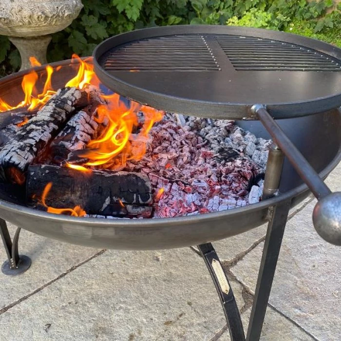Simple "Plain Jane" Fire Bowl With Swing Arm Barbecue Rack - 70m 8 Simple "Plain Jane" Fire Bowl With Swing Arm Barbecue Rack - 70m - Image 6