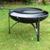 Simple "Plain Jane" Fire Bowl With Swing Arm Barbecue Rack - 70m 1 Simple "Plain Jane" Fire Bowl With Swing Arm Barbecue Rack - 70m -Garden Supply Discount Store ukfp002 60cm kadai bowl with movable grill 7