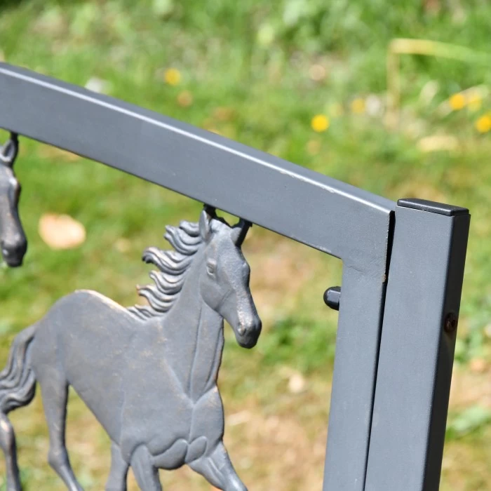 Running Horses Cast Iron & Steel Bench 10 Running Horses Cast Iron & Steel Bench - Image 8