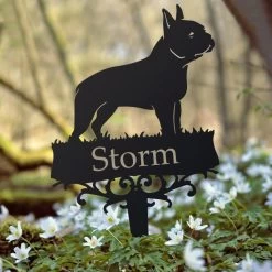 Boston Terrier Memorial Ground Spike -Garden Supply Discount Store ukgs205 boston terrier ground spike 6