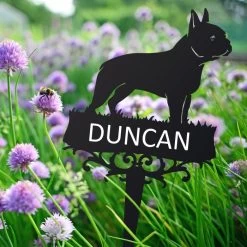 Boston Terrier Memorial Ground Spike -Garden Supply Discount Store ukgs205 boston terrier ground spike 7