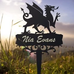 Welsh Dragon Memorial Ground Spike -Garden Supply Discount Store ukgs354 welsh dragon ground spike 3