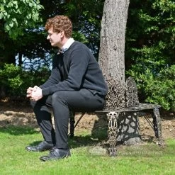 Black & Gold Ornate Tree Seat -Garden Supply Discount Store ukhng027 black gold ornate tree seat 3