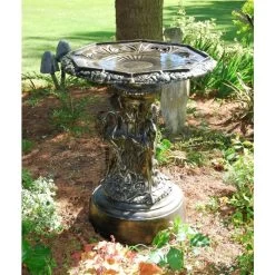 Swan Inspired Garden Bird Bath And Table