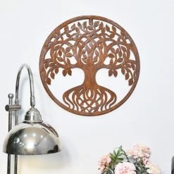 Round Tree Of Life Rustic Wall Art -Garden Supply Discount Store uklo445 2