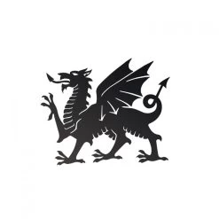 Black Welsh Dragon Wall Art - 60cm