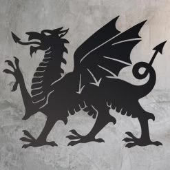 Black Welsh Dragon Wall Art - 60cm -Garden Supply Discount Store ukwal345 s small welsh dragon wall art blk 2