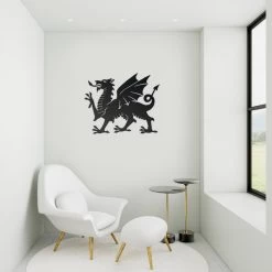 Black Welsh Dragon Wall Art - 60cm -Garden Supply Discount Store ukwal345 s small welsh dragon wall art blk 3