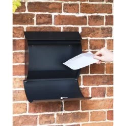 Contemporary "Urban Obsession" Black Wall Mounted Post Box 13 Contemporary "Urban Obsession" Black Wall Mounted Post Box -Garden Supply Discount Store urban obsession black wall mounted post box 3
