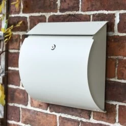 Contemporary "Urban Obsession" Cream Wall Mounted Post Box