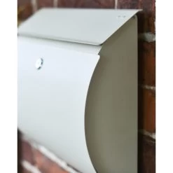 Contemporary "Urban Obsession" Cream Wall Mounted Post Box -Garden Supply Discount Store urban obsession cream wall mounted post box 7