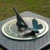 Verdigris 'Butterfly' Sundial - 175mm -Garden Supply Discount Store verdigris butterfly sundial 4