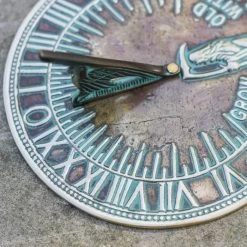 Old Father Time Sundials - 200mm 11 Old Father Time Sundials - 200mm -Garden Supply Discount Store verdigris old father time sundial 200mm 2