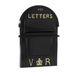 Victorian Style Black Pillar Box Front