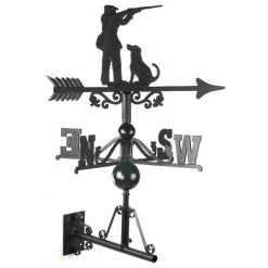 Standard "Game Season" Weathervane In Black Cast Iron -Garden Supply Discount Store wall mounted game season weathervane cast from cast iron with black powder coat finish 1 1