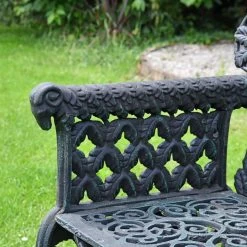 "Wayland" Antique Green Leaf Bench -Garden Supply Discount Store wayland antique green leaf bench 10