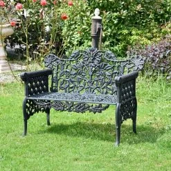 "Wayland" Antique Green Leaf Bench -Garden Supply Discount Store wayland antique green leaf bench 15