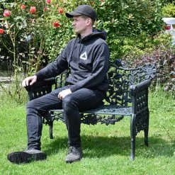 "Wayland" Antique Green Leaf Bench -Garden Supply Discount Store wayland antique green leaf bench 5