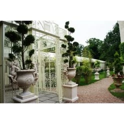 The LUXURY " Royal Alexandria" Wrought Iron Pavilion -Garden Supply Discount Store white royal alexandria garden gazebo side shot 3