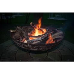 Iron Kadai Fire Bowl - 130cm 25 Iron Kadai Fire Bowl - 130cm -Garden Supply Discount Store wrought iron free standing garden fire pits 1 1