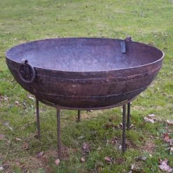 Iron Kadai Fire Bowl - 160cm -Garden Supply Discount Store wrought iron kadai fire pit 1 1