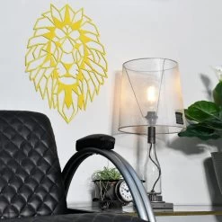 Yellow Geometric Lion Steel Wall Art -Garden Supply Discount Store yellow geometric lion steel wall art 5